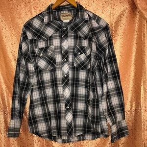 Men’s Snap Button Down Long Sleeve Shirt